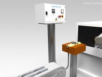 Smagnetizzatori in linea, inseriti in processi automatizzati con trasporto pezzi con robot/manipolatore: smagnetizzazione dei pezzi singoli o simultaneamente di più pezzi, o posti in contenitore.