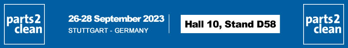 Visit us at PARTS2CLEAN from the 26th to the 28th of September 2023